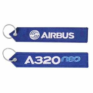Llaveros Personalizados Bordados de Boeing y <span class=keywords><strong>Airbus</strong></span> A320, Etiqueta de Aviación con Técnica de Tejido - Product Image 2