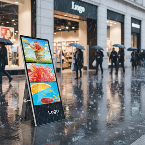 Écran publicitaire numérique sans fil portable ultra-mince de 43 pouces sur pied pour intérieur, avec menu Android - Product Image 3