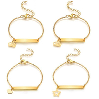 Pulsera de Acero Inoxidable Ajustable con Logotipo Personalizado, Chapada en Oro de 18K, Cadena de Eslabones Minimalista, Joyería para Hombre, Artículos de Regalo