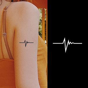 Adesivo del tatuaggio del corpo temporaneo impermeabile popolare disegno del battito del cuore a buon mercato del braccio di erbe del corpo di trasferimento temporaneo del tatuaggio adesivo del tatuaggio - Product Image 2