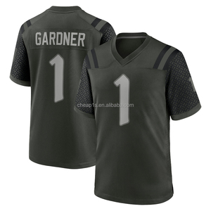 Jersey de Fútbol Americano de los New York Jets Bordado al por Mayor # 5 Garrett Wilson # 7 Justin Fields # Uniforme de Fútbol Americano de Breece Hall Número 20 - Product Image 4