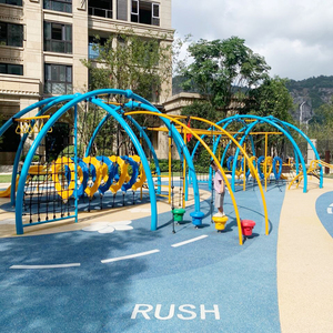Sistema de parque de aventura Multiactividad: pared de escalada + Kit de curso de cuerda, instalación de entrenamiento al aire libre de servicio pesado para adultos/niños - Product Image 2