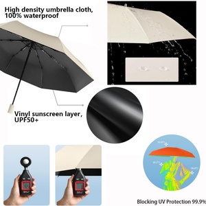 21-inch Automatic 3-Folding Rain Sun Umbrella Protection Sun Automatic Open Close Umbrella Three Fold UV protection Umbrella - Product Image 4