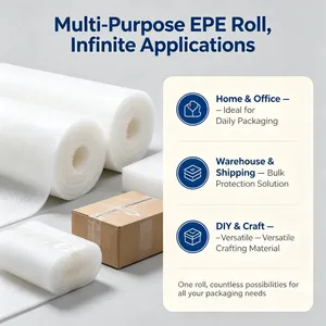 Rouleau de mousse EPE à épaisseur personnalisée, recyclable, imperméable, pour l'emballage de produits en verre - Product Image 1