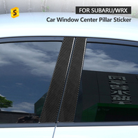 Shasha karbon araba iç aksesuarları karbon Fiber B sütun şerit uyarı dekoratif Subaru WRX 2022 için Sticker koruyun