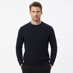 Pull en tricot pour homme Kingdeer 2026, col rond, manches longues, en pure laine de mouton ultra-fine, délicat et respirant, personnalisable - Product Image 4