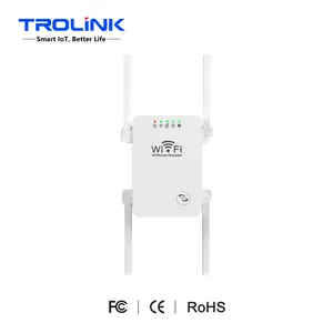 TROLINK制造内置天线网络信号增强器300M网络共享移动冲浪中继器2.4G双频中继器