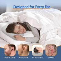 Coussin donut pour dormeurs latéraux avec trou pour le piercing d'oreille, coussin anti-douleur auriculaire CNH, lavable