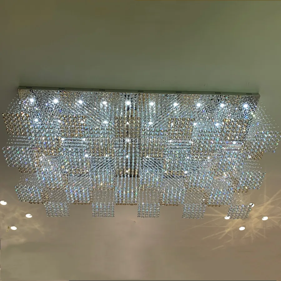 Gute Decken leuchte Kristall lampe für Hotel große Sockel lampe für dekorative Innen leuchten Hersteller von kunden spezifischen