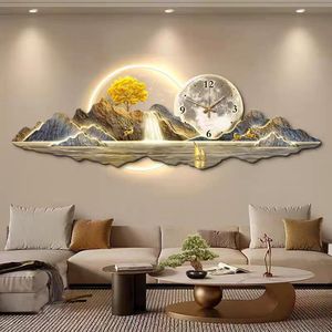 Décoration murale en porcelaine cristalline avec éclairage LED, style designer, conception artistique, peinture murale de <span class=keywords><strong>montagne</strong></span>, paysage pour hall d'hôtel - Product Image 2
