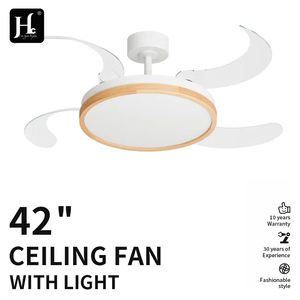 42 Inch APP Control Smart Invisible <b>Fan</b> Light Ventilador De Techo <b>RGB</b> Color Dimmable Modern Retractable Ceiling <b>Fan</b> With Light - Product Image 3