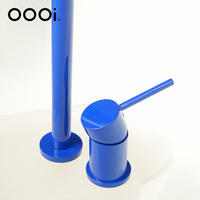 Robinet dissimulé de bassin de salle de bain de cuisine mitigeur d'eau chaude et froide bleu Klein poli