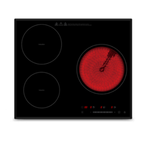 Cuisinière électrique en acier inoxydable avec modèle combinaison en céramique, 3 brûleurs <span class=keywords><strong>de</strong></span> <span class=keywords><strong>cuisson</strong></span>, <span class=keywords><strong>plaque</strong></span> chauffante électrique, 3 zones - Product Image 1