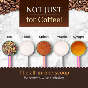 Cuillère à café en métal à long manche 1 cuillère à soupe en acier inoxydable 18/8 <span class=keywords><strong>Scooper</strong></span> <span class=keywords><strong>Scooper</strong></span> à café pour grain de café - Product Image 4