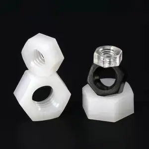 White Black Transparent/Clear Colorful Plastic Nut Hex Nut Flange Hex Nut