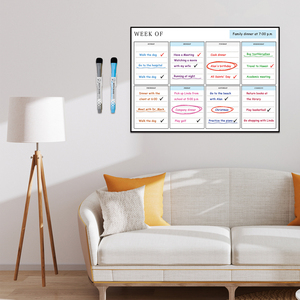 Acrylic Magnetic Dry Erase Board Calendar for Fridge Clear Dry Erase Calendar for Refrigerator Acrylic Magnetic Dry Erase Board