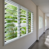 Glas-Lamellenfenstersystem für Hotel- und Schulgebäude