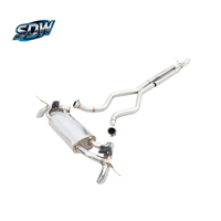 Système d'échappement haute performance avec contrôleur de soupape à distance et embouts en fibre de carbone pour modèles Defender V8 P525