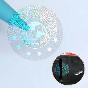 Benutzer definierter Druck 3D-Hologramm-Aufkleber Silber/Gold-Hologramme ti ketten Laser-Vinyl-gestanzter holo graphischer Folien aufkleber