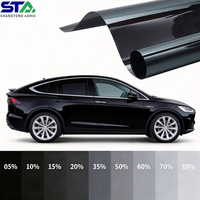 Film Solaire Ultra HD pour Voiture, Teinte Bleue Haute Définition, Vision 2 Mil, Transmission de Lumière 4%-71%, Rouleau en Vrac 1.52x30M, OEM