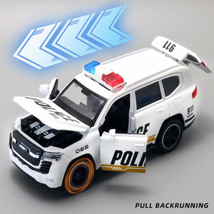 Modellino <span class=keywords><strong>SUV</strong></span> della Polizia Fuoristrada in Lega 1:32 con 4 Porte Apribili e Interni Dettagliati, Auto Giocattolo in Metallo Pressofuso Resistente per Bambini dai 5 Anni in Su - Product Image 4