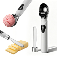 Couteau chauffant rechargeable pour couper et étaler le beurre, avec contrôle de la température, pour beurre, fromage, miel, beurre de cacahuète