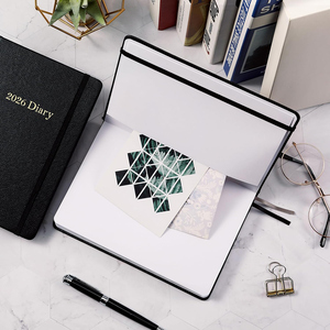 Agenda mi-année 26-27 avec sangle, carnet anglais simplifié personnalisé, logo personnalisé - Product Image 3