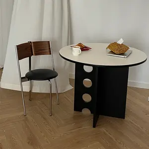 ユニークなデザインイタリアの高級ヴィラコンソールテーブル木製ダイニングテーブルモダンミニマリストホテルカスタマイズサイドテーブル