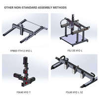 Sistema de movimiento lineal de mesa multieje con actuador de husillo de bolas de aluminio, probado con láser, para posicionamiento XYZ, con engranajes, rodamientos y motor.