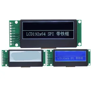 LCD19264 192*64 192X64 Tampilan Layar Modul LCD Matriks Grafis 3.3-5V LCM Pengontrol UC1609C Bawaan dengan Lampu Latar LED