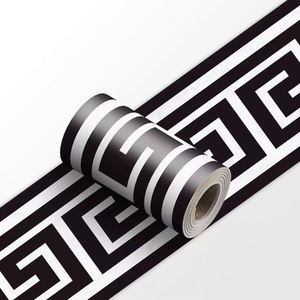 3D Art Deco PVC Waterproof <b>Wall</b> Stickers for Bedroom & Living Room Waistline <b>Adhesive</b> <b>Wall</b> Art Home DIY Decoration - Product Image 1