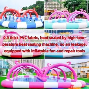Equipo <span class=keywords><strong>de</strong></span> Entretenimiento Infantil para Interiores, Piscina Inflable Redonda con Parasol, Parque Acuático Familiar, Diseño <span class=keywords><strong>de</strong></span> Fábrica - Product Image 2