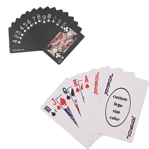 Juego de naipes de póquer con impresión lenticular de alta calidad personalizada, cartas de póquer, oro, negro, blanco, plata, azul, rojo, sublimación de PVC