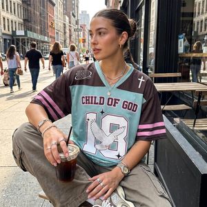 Camiseta de Fútbol Personalizada con Hombros Caídos y Malla, Diseño Religioso Cristiano, Unisex para Adultos, Todas las Temporadas, 140g, Impresión Digital - Product Image 4
