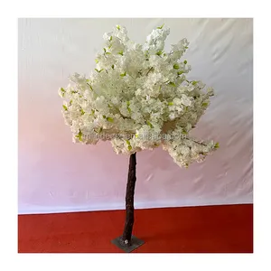 Оптовая продажа 2 м дорожек украшения Свадебный Фотофон с цветами деревьями белые искусственно ёлку во шелк вишня в цвету