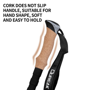 <span class=keywords><strong>Bastones</strong></span> nórdicos plegables para caminar, <span class=keywords><strong>bastones</strong></span> plegables para senderismo, gran oferta, sistema <span class=keywords><strong>de</strong></span> bloqueo rápido duradero <span class=keywords><strong>de</strong></span> aluminio ajustable, corcho 135 + EVA - Product Image 5