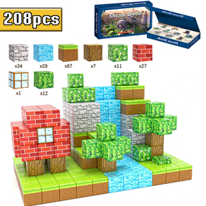 Jeu de blocs magnétiques en plastique Primeval Forest, jouets de construction pour enfants, garçons et filles, >14 ans, cubes magnétiques du monde, jeu amélioré, sensoriel - Product Image 6