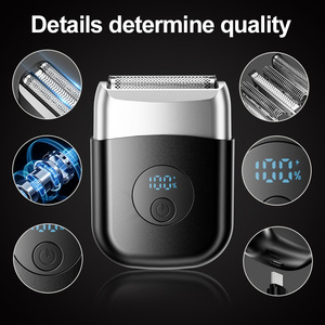 OEM Strong Power 8500rpm Electric <b>Shaver</b> Men Dual-Foil LCD Display IPX7 Waterproof Magnetic Cap Beard Bald Trimmer Lightweight - Product Image 2