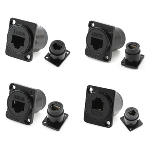 Adaptateur réseau RJ45 Keystone <span class=keywords><strong>Jack</strong></span> Cat5e Cat6 Cat6a Cat8 Type <span class=keywords><strong>D</strong></span>, Connecteur modulaire droit, Répartiteur RJ45 pour panneau - Product Image 1