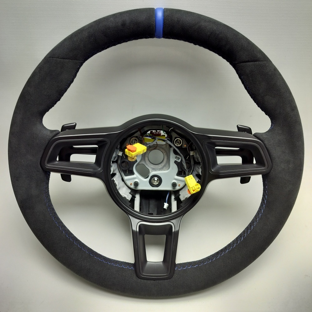 Complete Suede Steering Wheels Without Buttons (Porsche Fitment), photo 5