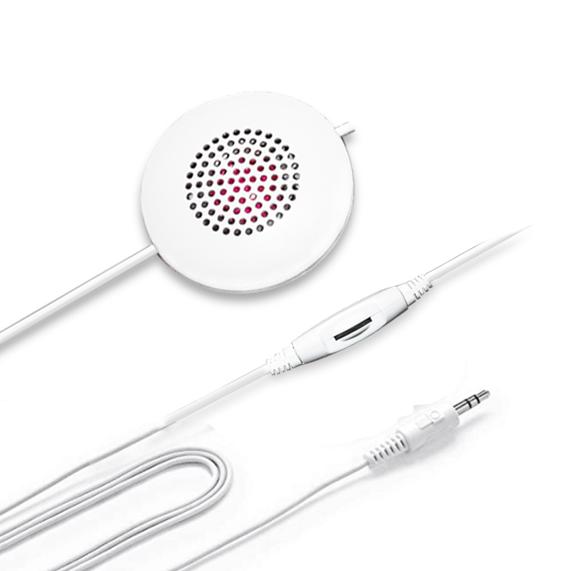 Portable 3.5mm White Plastic Lightweight <strong>Mini</strong> Music Pillow <strong>Speaker</strong> with <strong>Volume</strong> <strong>Control</strong>