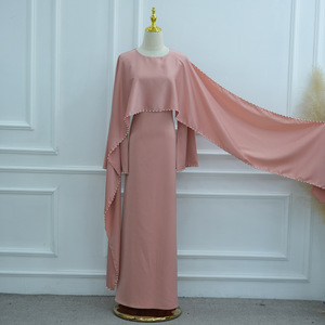 Vestido Abaya de Satén Elegante y de Lujo Modesto para Fiesta de Noche en Dubái, Talla Grande, Color Sólido, con Cuentas, Largo, Estilo Maxi, Otoño, Venta al Por Mayor 2026 - Product Image 6