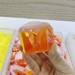 Circonia Cúbica Sintética en Bruto, Piedra Preciosa de Circonia sin Cortar, Color Papaya, Materia Prima de Circonia Cúbica para Hacer Joyas - Product Image 2