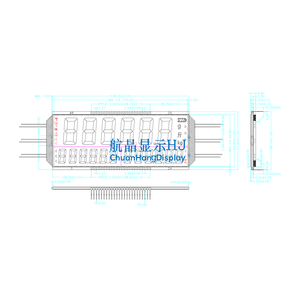 Nhà máy tùy chỉnh <span class=keywords><strong>COG</strong></span> HTN tích cực transmissive <span class=keywords><strong>pin</strong></span> kết nối 6 chữ số giờ 7 đoạn dẫn backlit <span class=keywords><strong>LCD</strong></span> hiển thị 133.0*50.8 mét - Product Image 5