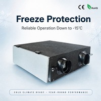 Ventilateur de récupération d'énergie pour maison intelligente avec contrôleur LCD de 2,8 pouces, application Tuya WiFi, capteurs de CO2, PM2.5, température et humidité, ERV