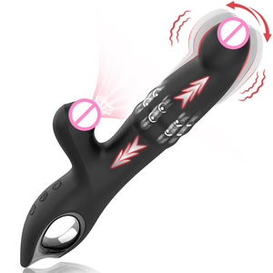 Vibrateur lapin en gros - 10 vitesses, stimulateur double point G et clitoridien, silicone liquide, sans danger pour le corps, étanche, recharge USB, sextoy - Product Image 5