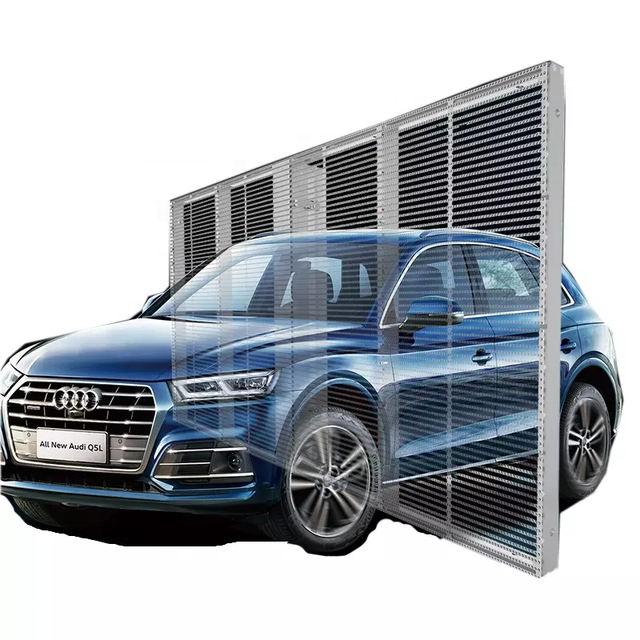 Transparent IP65 LED Display with SDK Outdoor Glass Cabinet Strip Grid Screen for Shopping Mall & Elevator Advertising