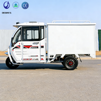 Tricycle électrique pour le transport alimentaire, scooter de livraison à trois roues, cabine fermée, best-seller, tricycle électrique de fret urbain