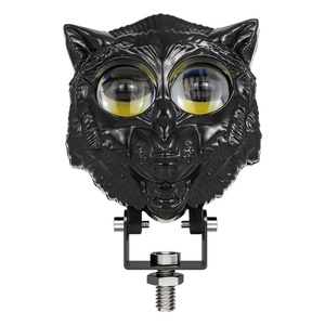 Vente directe d'usine, phares de moto en forme de tête de loup, projecteur LED bicolore, phare antibrouillard pour moto - Product Image 5