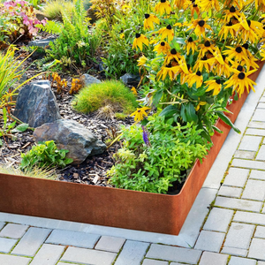Wholesale Corten Steel Garden Border Fence Waterproof Rectangle Landscape <b>Edging</b> for Garden Ornaments - Product Image 6